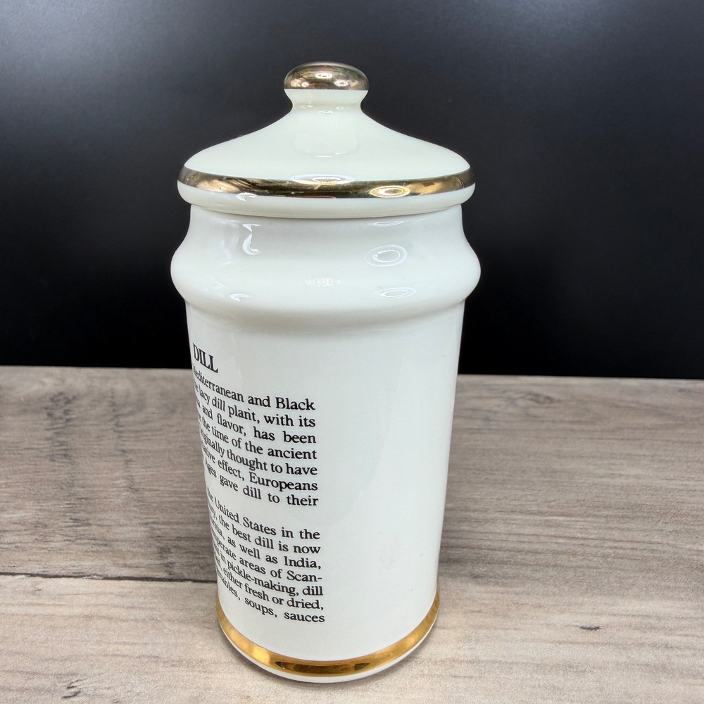 M.J.‎ Hummel Dill Spice Jar 1987 Danbury Mint Porcelain Gold Trim Made in Japan - Picture 10 of 11